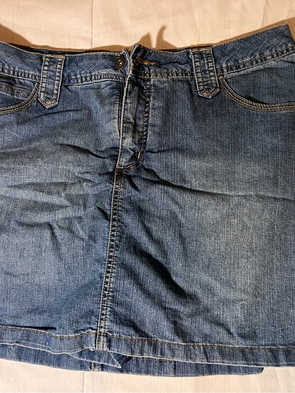 Women's Blue Denim skirt w shorts - Classic Fit